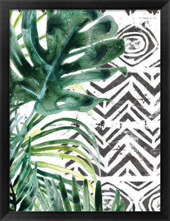 Framed Palm Pattern II Print