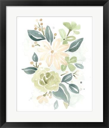 Framed Spring Greens II Print