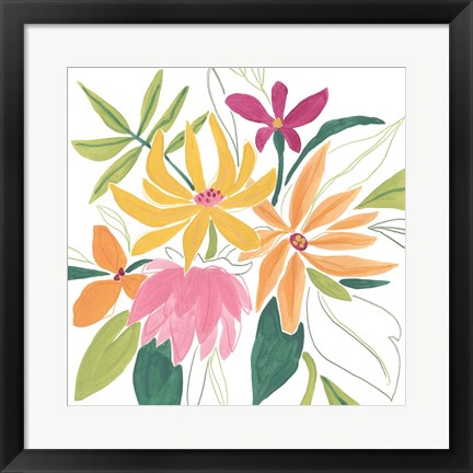 Framed Tutti Frutti Floral II Print