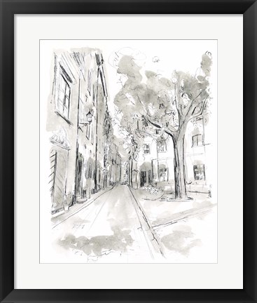 Framed European City Sketch II Print