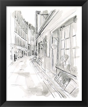 Framed European City Sketch VI Print