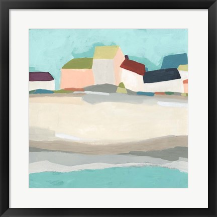 Framed Coastal Village I Print