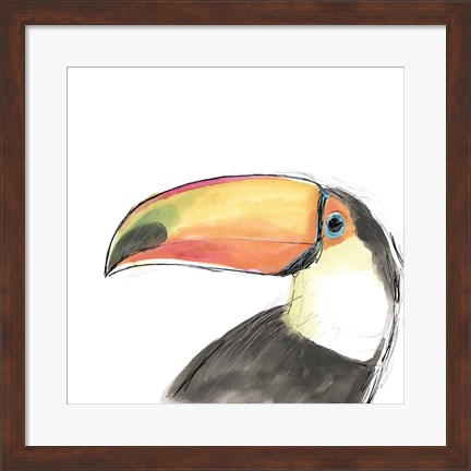 Framed Tropical Bird Portrait III Print