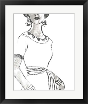 Framed Fashion Plate Power I Print