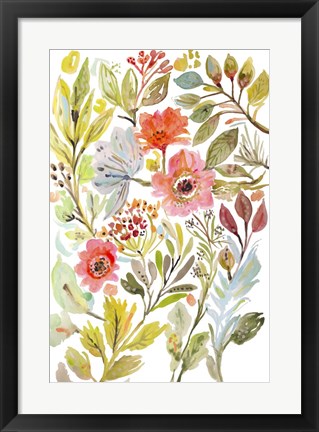 Framed Happy Flowers IV Print