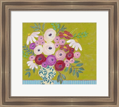 Framed Bold Flowers I Print