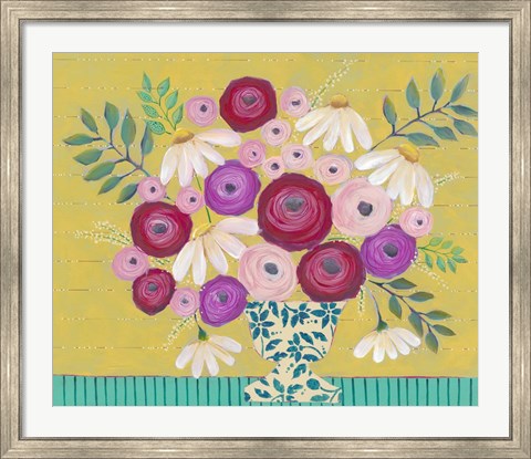 Framed Bold Flowers II Print