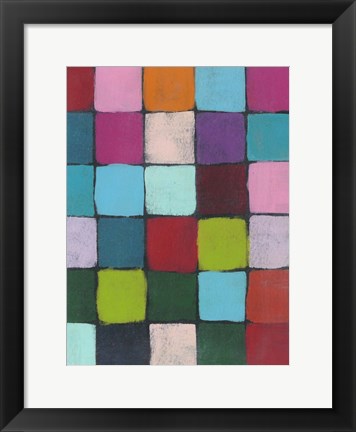 Framed Colorful Harmony I Print