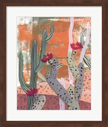 Framed Desert Flowers I Print