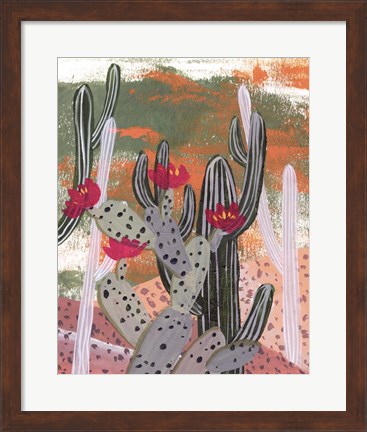 Framed Desert Flowers II Print