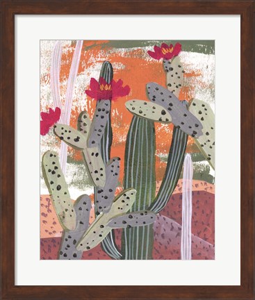 Framed Desert Flowers III Print