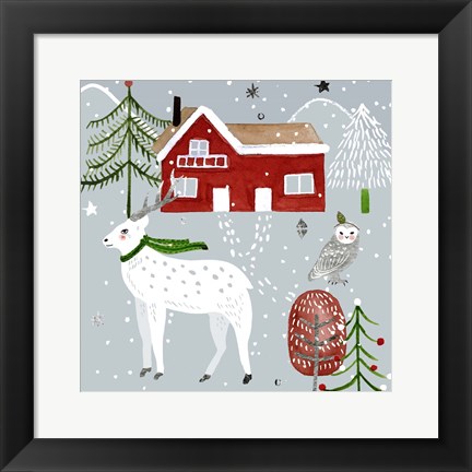 Framed Stars &amp; Snowflakes II Print