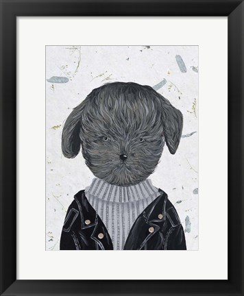 Framed Hip Dog I Print