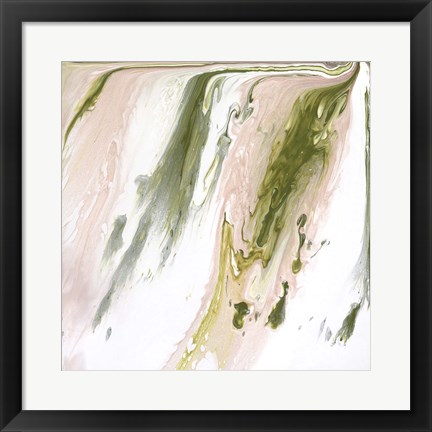 Framed Lime Shimmer II Print