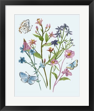 Framed Wildflowers Arrangements I Print