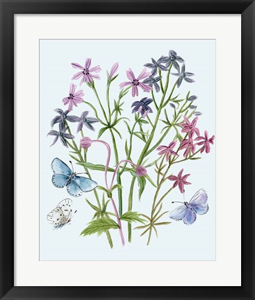 Framed Wildflowers Arrangements II Print