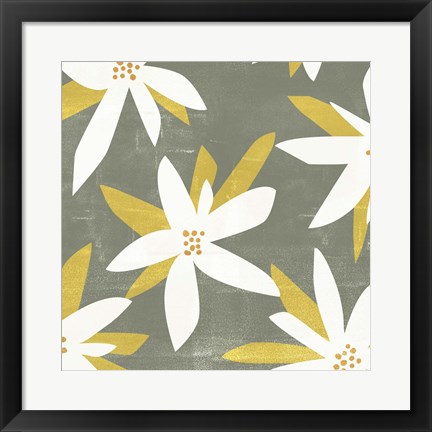 Framed White Petals II Print