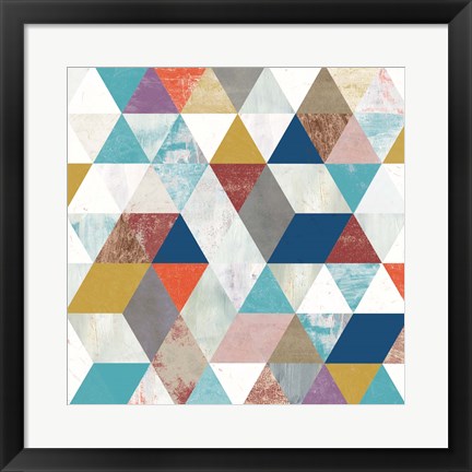 Framed Bright Mosaic II Print