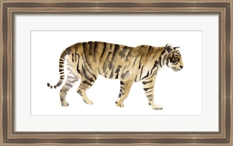 Framed Watercolor Tiger IV Print