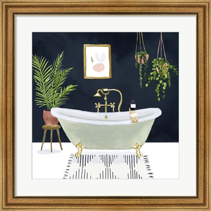 Framed Boho Bath I Print