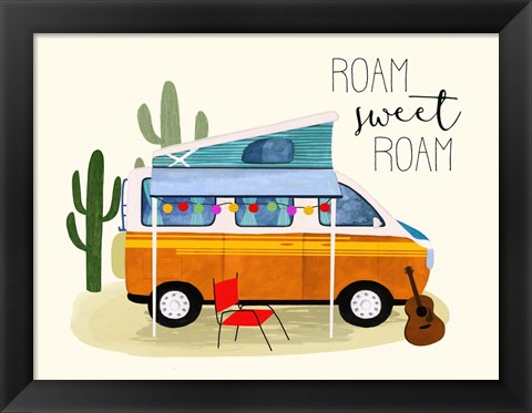 Framed Roam Sweet Roam II Print