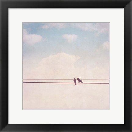 Framed Birds on Wires II Print