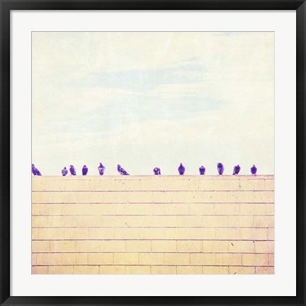 Framed Birds on Wires III Print