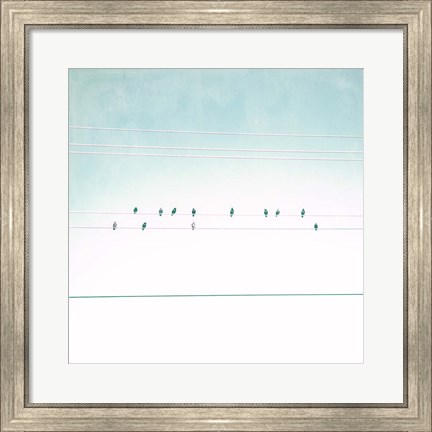 Framed Birds on Wires IV Print