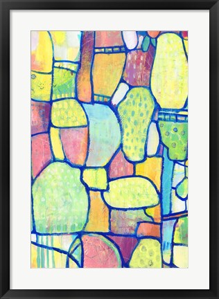 Framed Stained Glass Composition II Print