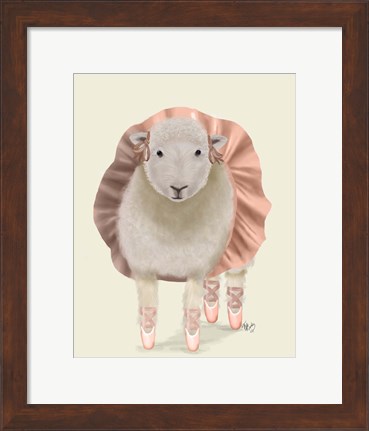 Framed Ballet Sheep 1 Print