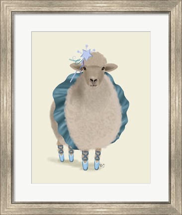 Framed Ballet Sheep 5 Print