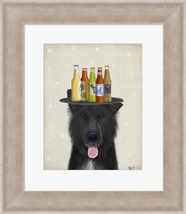 Framed Groenendael Beer Lover Print