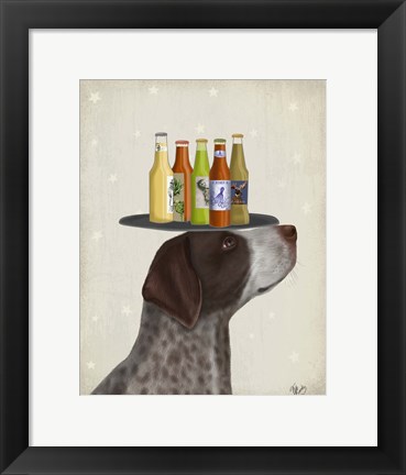 Framed German Shorthaired Pointer Ice Cream Beer Lover Print