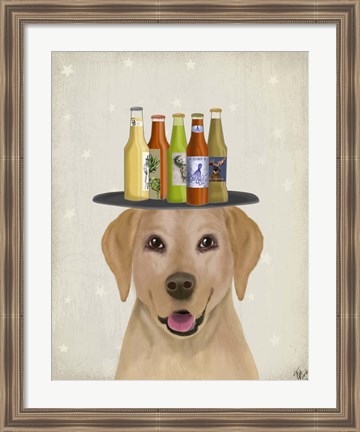 Framed Maltese Beer Lover Print