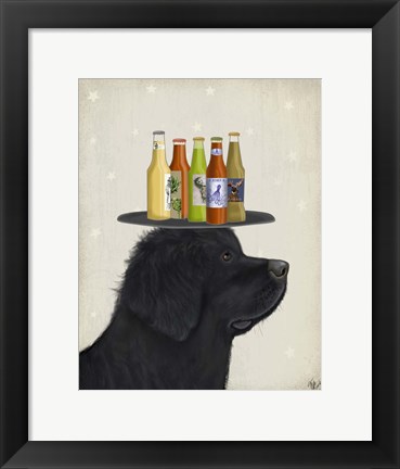 Framed Pomeranian Beer Lover Print