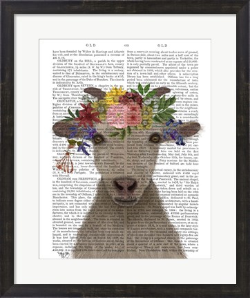 Framed Goat Bohemian 1 Book Print Print