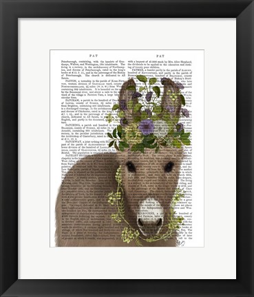 Framed Donkey Bohemian 2 Book Print Print