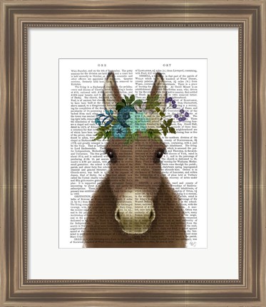 Framed Donkey Bohemian 3 Book Print Print