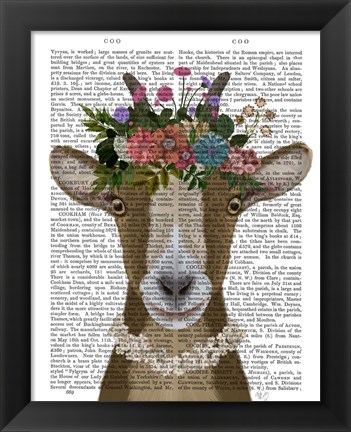 Framed Goat Bohemian 3 Book Print Print