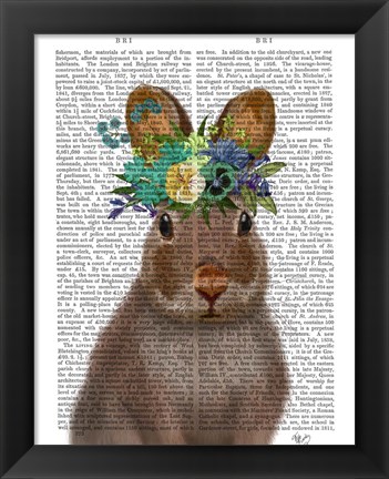 Framed Rabbit Bohemian Book Print Print