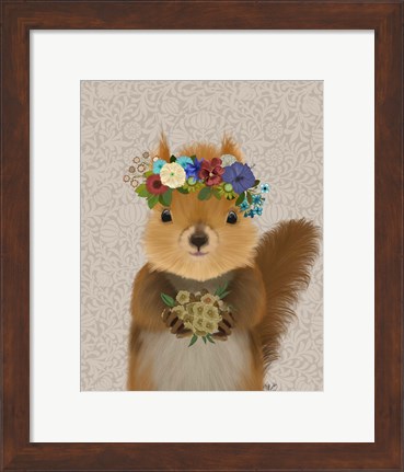 Framed Squirrel Bohemian Print