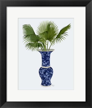 Framed Chinoiserie Vase 8, With Plant Print