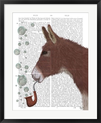 Framed Donkey Bubble Pipe, Portrait Book Print Print