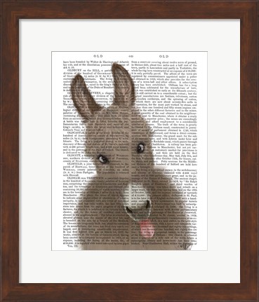 Framed Funny Farm Donkey 2 Book Print Print