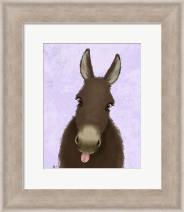 Framed Funny Farm Donkey 1 Print