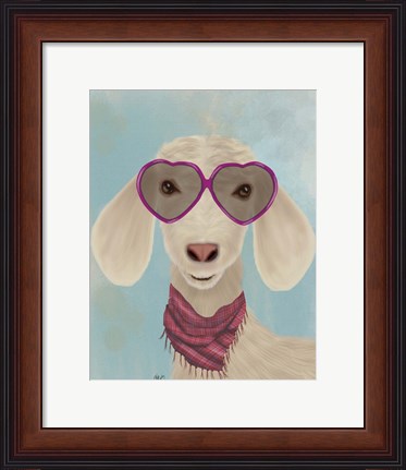 Framed Goat Heart Glasses Print