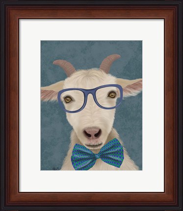 Framed Nerdy Goat Print