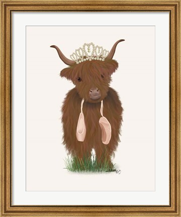 Framed Highland Cow Ballet Print