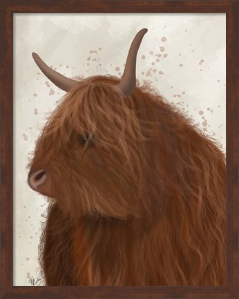 Framed Highland Cow 4, Portrait Print