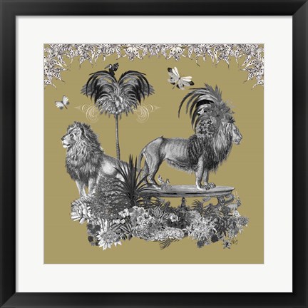 Framed Livoris Feritas Lion Design, Square Print